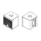 Adamson IS5C passive point source loudspeaker with sleek black enclosure and front grille, designed for professional audio applications.