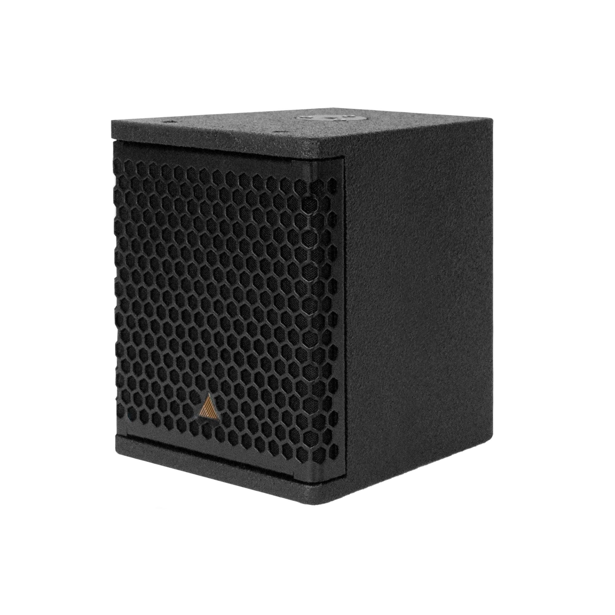Adamson IS7C passive point source loudspeaker with sleek black enclosure and rugged design, ideal for professional audio setup.