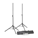 Adam Hall SPS023SET Set Of 2 Adjustable Aluminium Speaker Stands With Bag