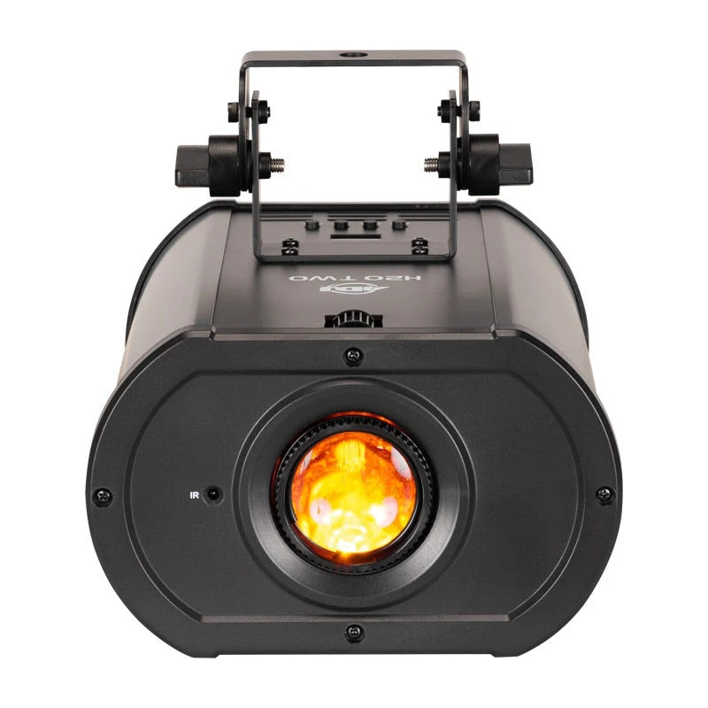 ADJ H2O Two 120W Water FX Light for stage and performance, with DMX controls, featuring water effects and bright lighting.