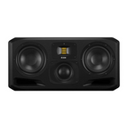 ADAM Audio S3H 2x7 inch 3-way nearfield studio monitor speaker showing dual woofers and sleek black design.
