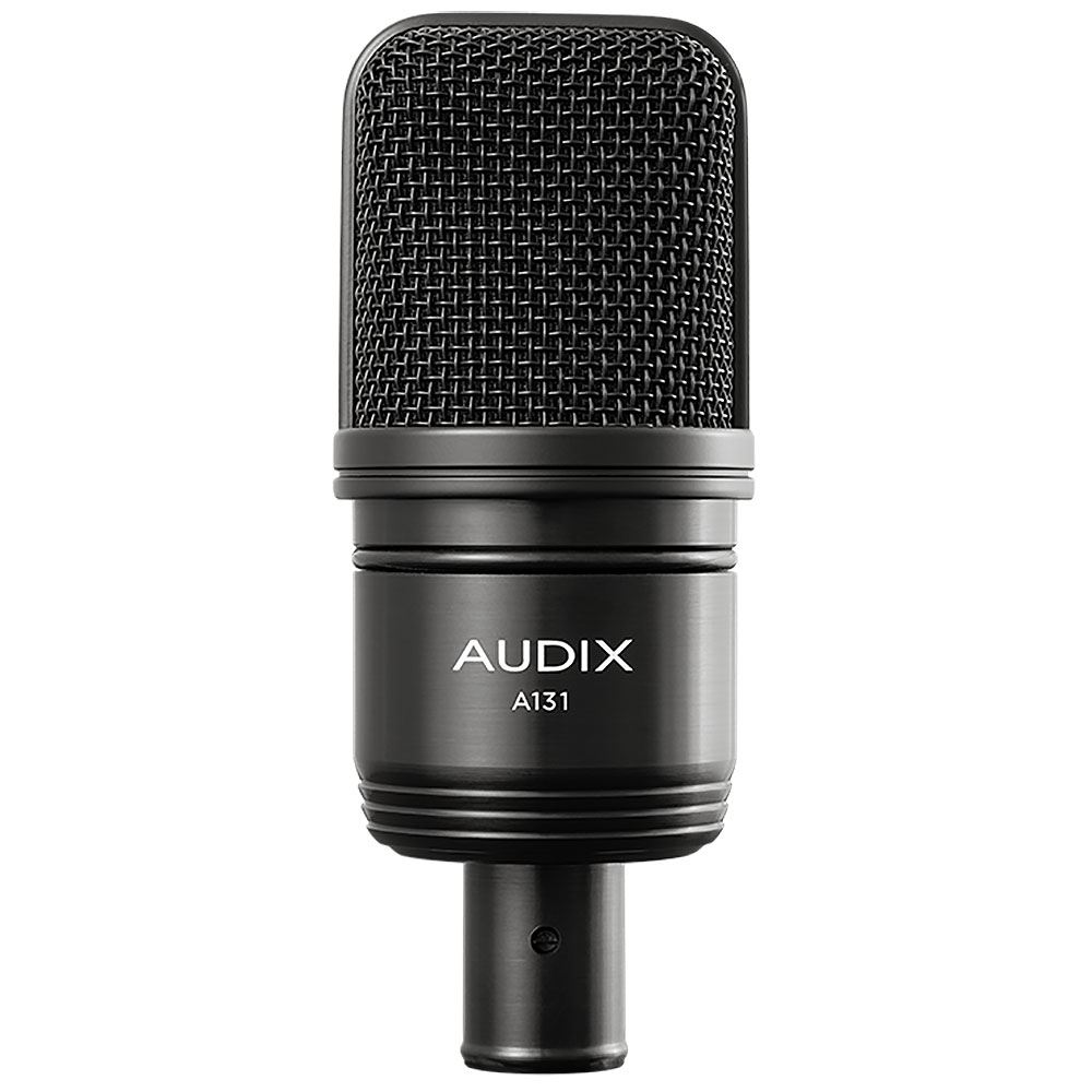Audix ADX-A131 large diaphragm cardioid condenser microphone for studio recording, shown in a professional setup image.