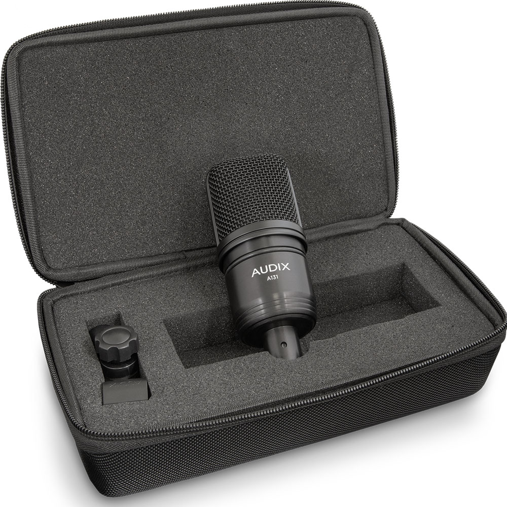 Audix ADX-A131 large diaphragm cardioid condenser studio microphone shown in a professional setting.