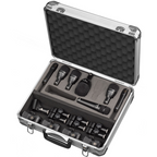 Audix FP7 7-piece wired drum microphone pack with individual microphones for each drum and cymbal in a live performance setup.