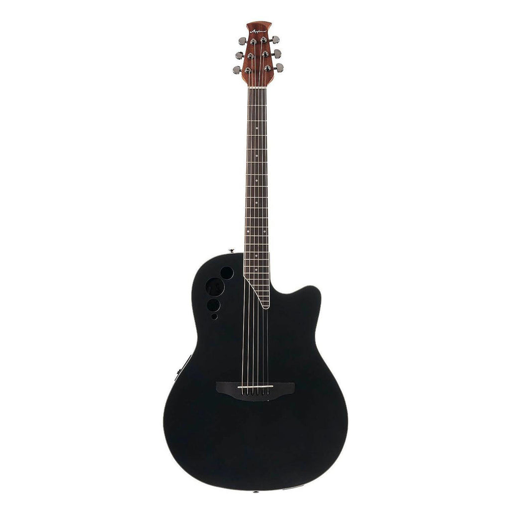 Ovation Applause Elite Mid Depth Acoustic Electric Guitar - Black Satin