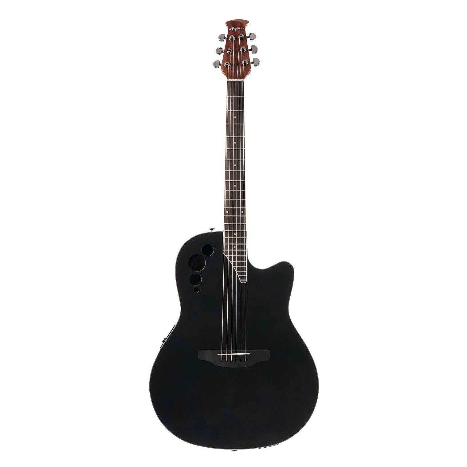 Ovation Applause Elite Mid Depth Acoustic Electric Guitar - Black Satin