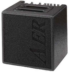AER Alpha 40W acoustic guitar amplifier with control knobs and speaker grille, designed for live music and practice.