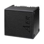 AER Domino 2 100W acoustic guitar amplifier with control knobs and speaker grille, designed for high-quality sound.