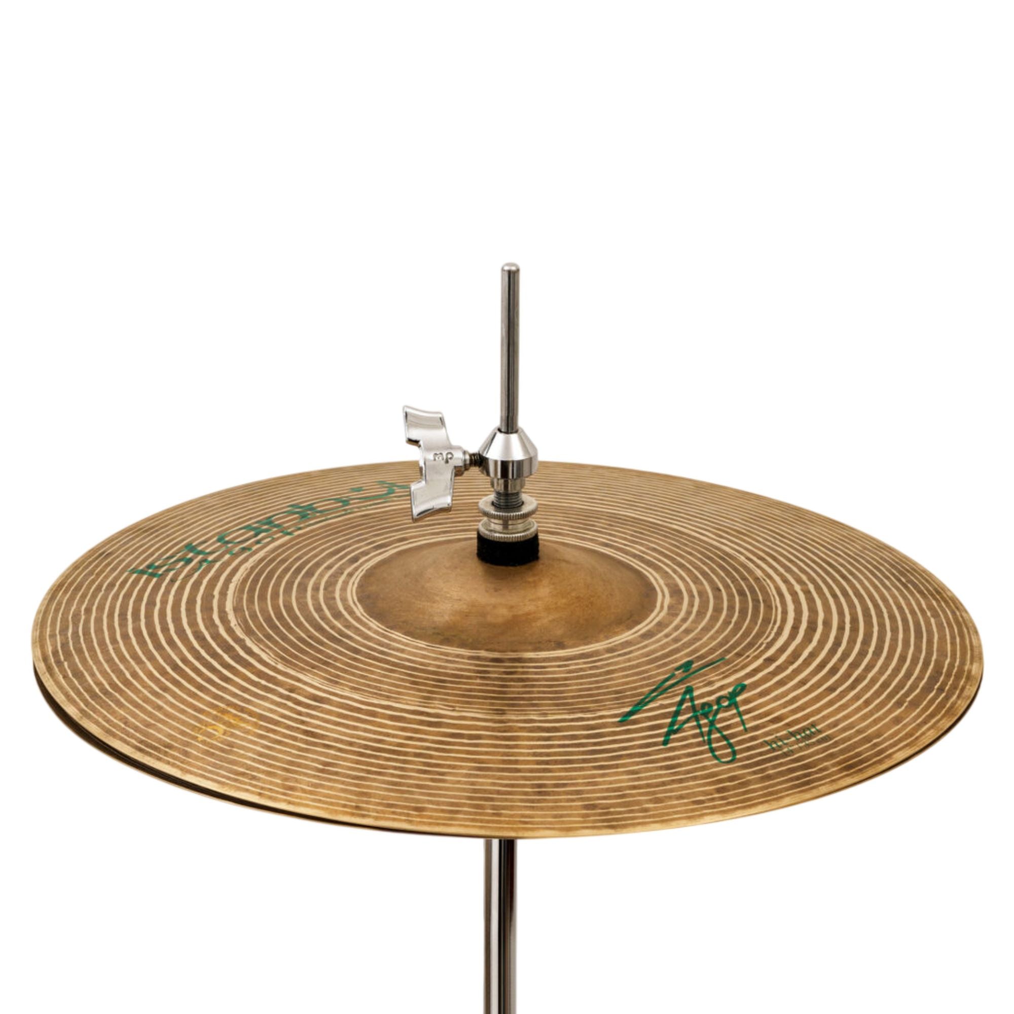 Istanbul Agop Signature Hi-Hats, 15-inch single cymbals with a bright, crisp sound, shown in a close-up image.