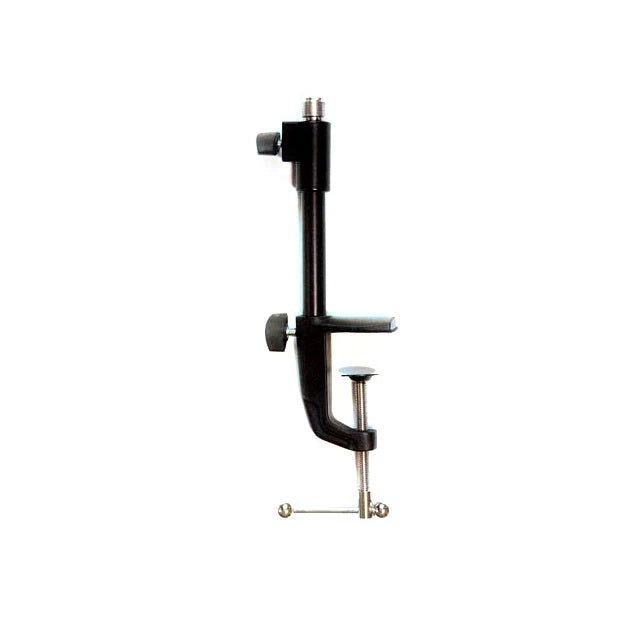 AIRTURN desktop clamp for mic and tablet holders, sturdy hi-tech accessory with secure grip and adjustable design.