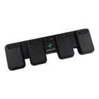 AirTurn QUAD 500 MIDI controller with foot pedals, compact design, and wireless connectivity for musicians.