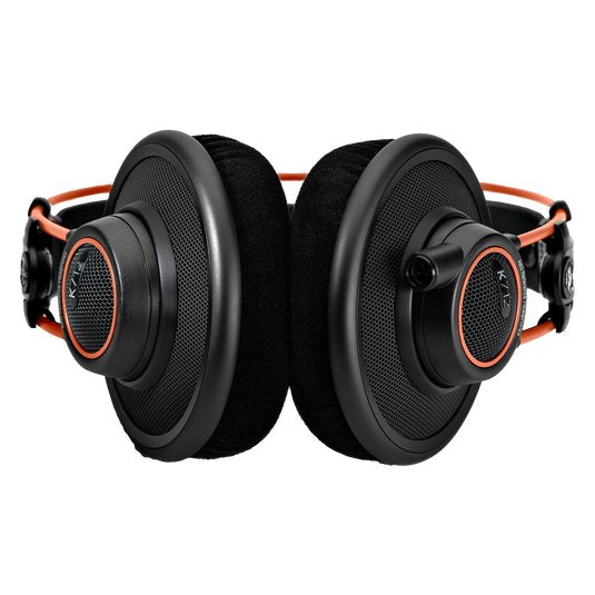 AKG K712 Pro reference studio headphones with closed-back design, featuring over-ear cushions and adjustable headband.