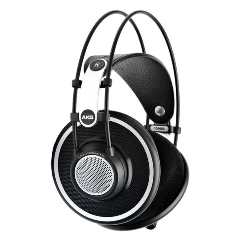 Open-back AKG K702 reference studio headphones with over-ear design and professional audio quality.