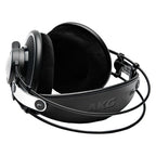 Open-back AKG K702 Reference Studio Headphones with over-ear design and adjustable headband, ideal for professional audio mixing.
