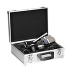 AKG wired live microphones including D12VR, D40, C214ST, and C451B models displayed in a professional audio setup.