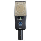 AKG C414 XLS multi-pattern condenser studio microphone with adjustable controls and sleek design, ideal for professional recording.