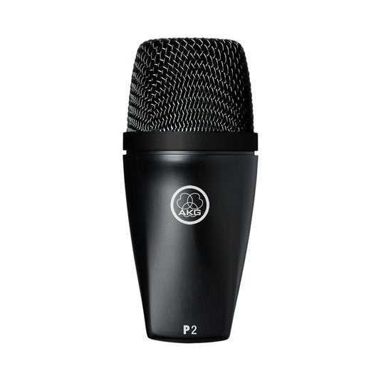 AKG P2 high performance live bass dynamic wired microphone with rugged design for live vocals and instrument amplification.