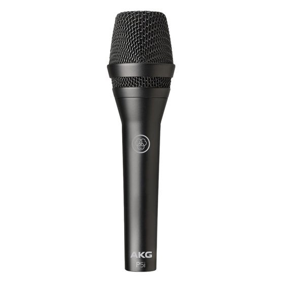 AKG P5I wired dynamic microphone for live performance, with a durable design and professional audio quality.