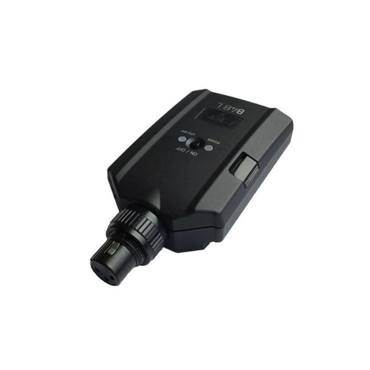 AKG single channel battery for PA accessories, showing a compact, cylindrical battery with AKG branding and specifications.