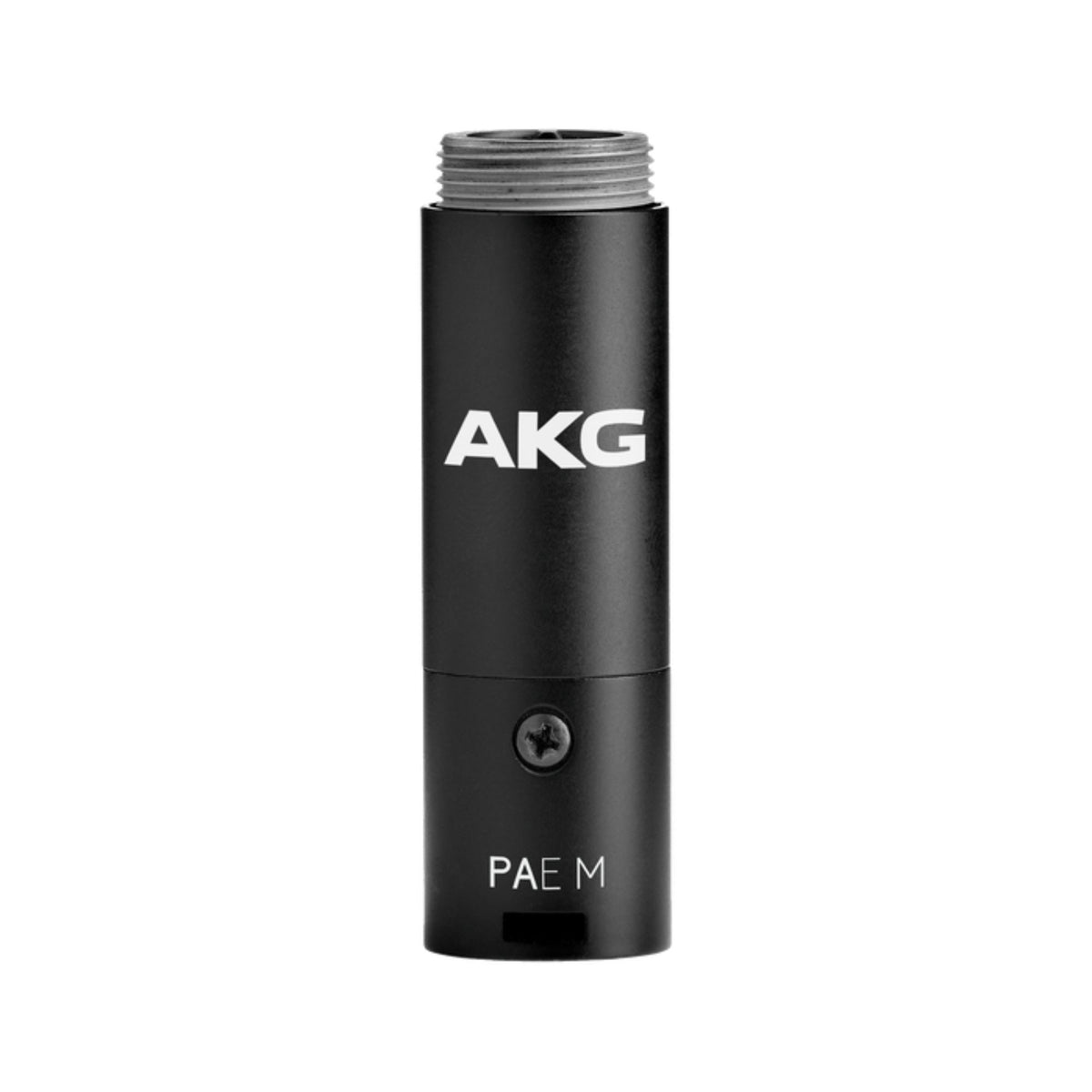 AKG 3-Pin XLR Phantom Power Module for microphone accessories, showing the compact, professional-grade device with XLR connection ports.