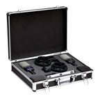 Pair of AKG C214 professional large diaphragm condenser studio microphones with sleek design and professional-grade build.