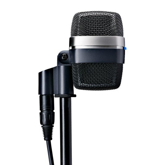 AKG D12 VR large-diaphragm dynamic instrument microphone with wired connection, used for professional live sound recordings.