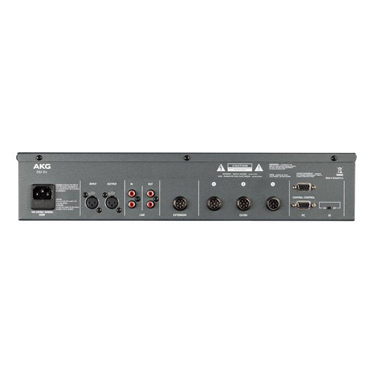 AKG CS3 base unit for PA cables and adaptors, showing a compact, professional audio equipment component with ports and controls.