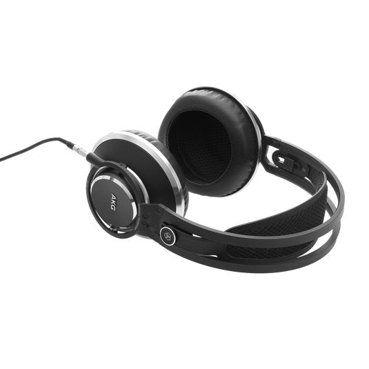 AKG K872 Master Reference Studio Headphones with closed-back design and over-ear cushions for professional audio monitoring.