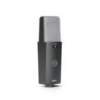 AKG C114 multi-pattern condenser studio microphone with adjustable capsule and metal grill for professional recording.
