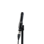 AKG C151 small diaphragm condenser studio microphone with sleek design and professional audio recording capabilities.