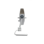 AKG Lyra USB Microphone with adjustable stand and colorful LED indicators, designed for high-quality audio recording.