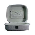 AKG hard shell headphone carry case for DJ headphones, durable protective case with zipper closure and handle for easy transport.
