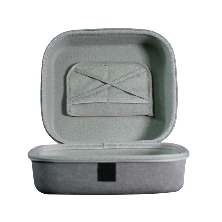 AKG hard shell headphone carry case for DJ headphones, durable protective case with zipper closure and handle for easy transport.