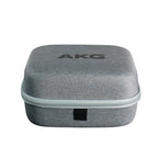 AKG hard shell headphone carry case for DJ headphones, durable protective case with zipper closure and handle for easy transport.