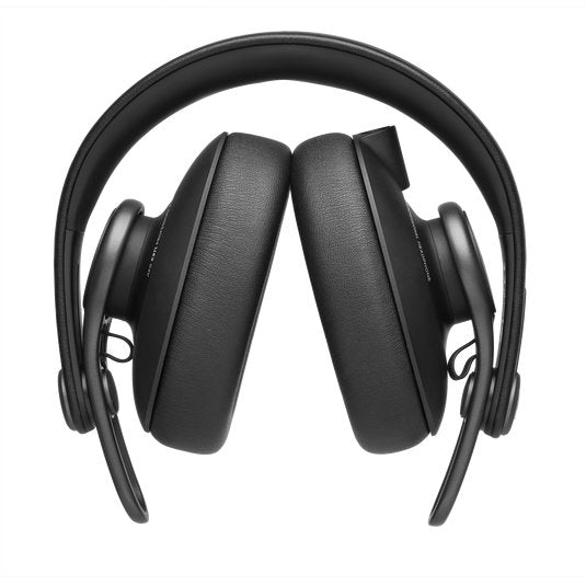 AKG K371 closed-back over-ear studio headphones with padded ear cups and adjustable headband, designed for professional audio monitoring.