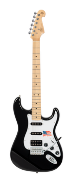 SX ALD2HUB Alder Series Electric Guitar with Humbucker in Black