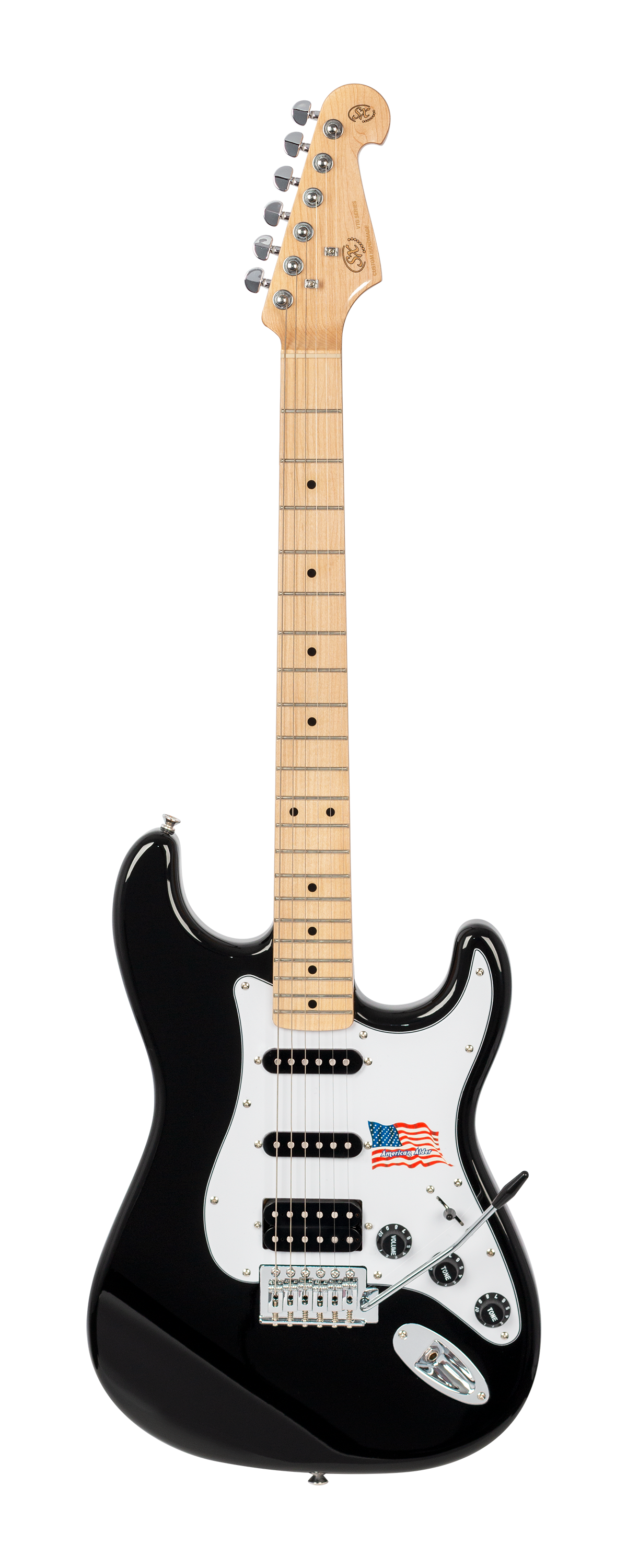 SX ALD2HUB Alder Series Electric Guitar with Humbucker in Black