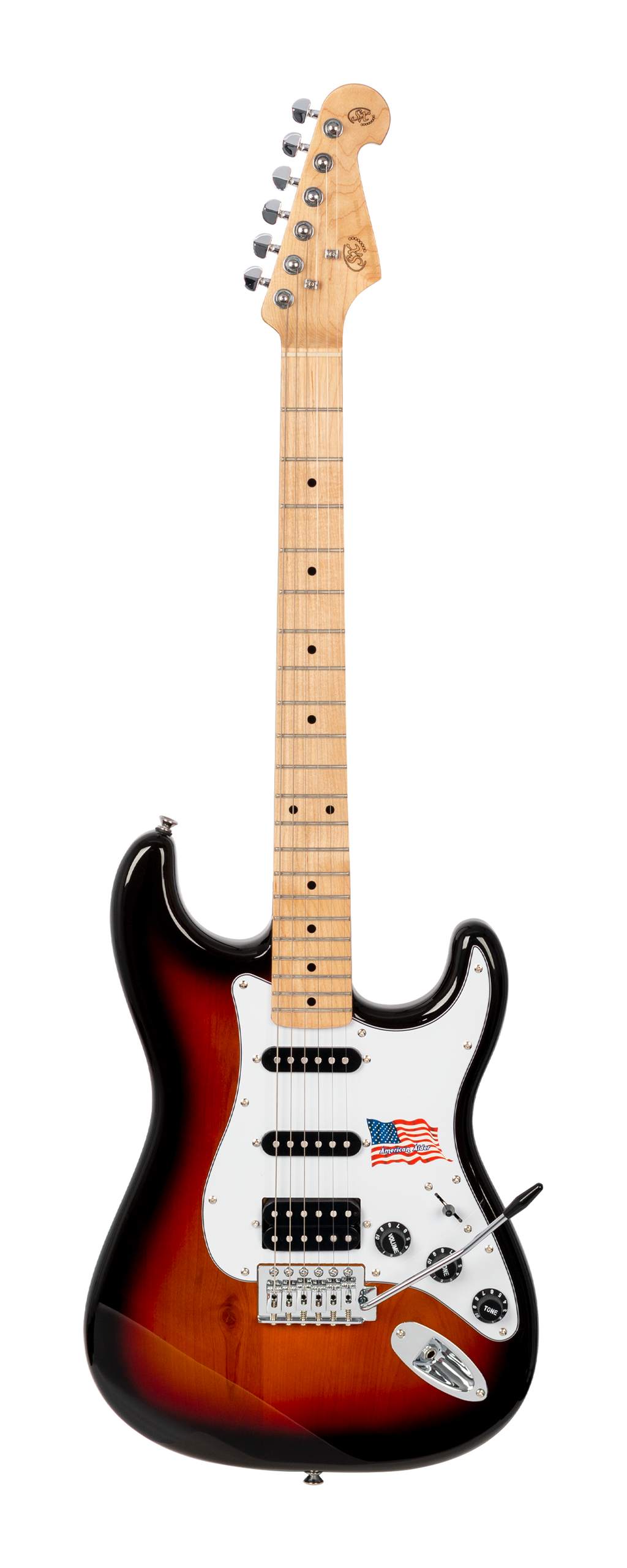 SX ALD2HUT Alder Series Electric Guitar in Tobacco Sunburst