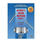 Alfred's Drum Method Book 1 for snare drum by Feldstein & Black, showing the book cover with drum notation and title.