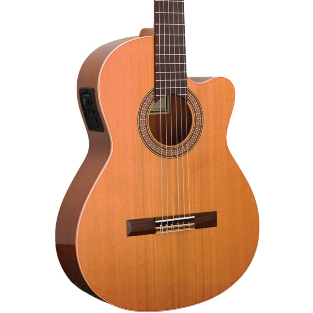 Altamira N100CE Classical Cutaway Guitar with Fishman Pickup - Gloss Natural