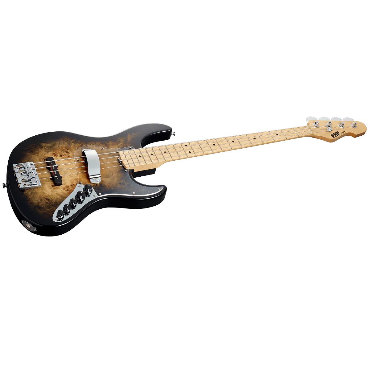 ESP Original Custom Shop Amaze 4-String Bass Guitar Poplar Trans Black