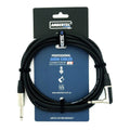 Ambertec Guitar Cable REAN Connectors Straight/Right Angle Black 3m