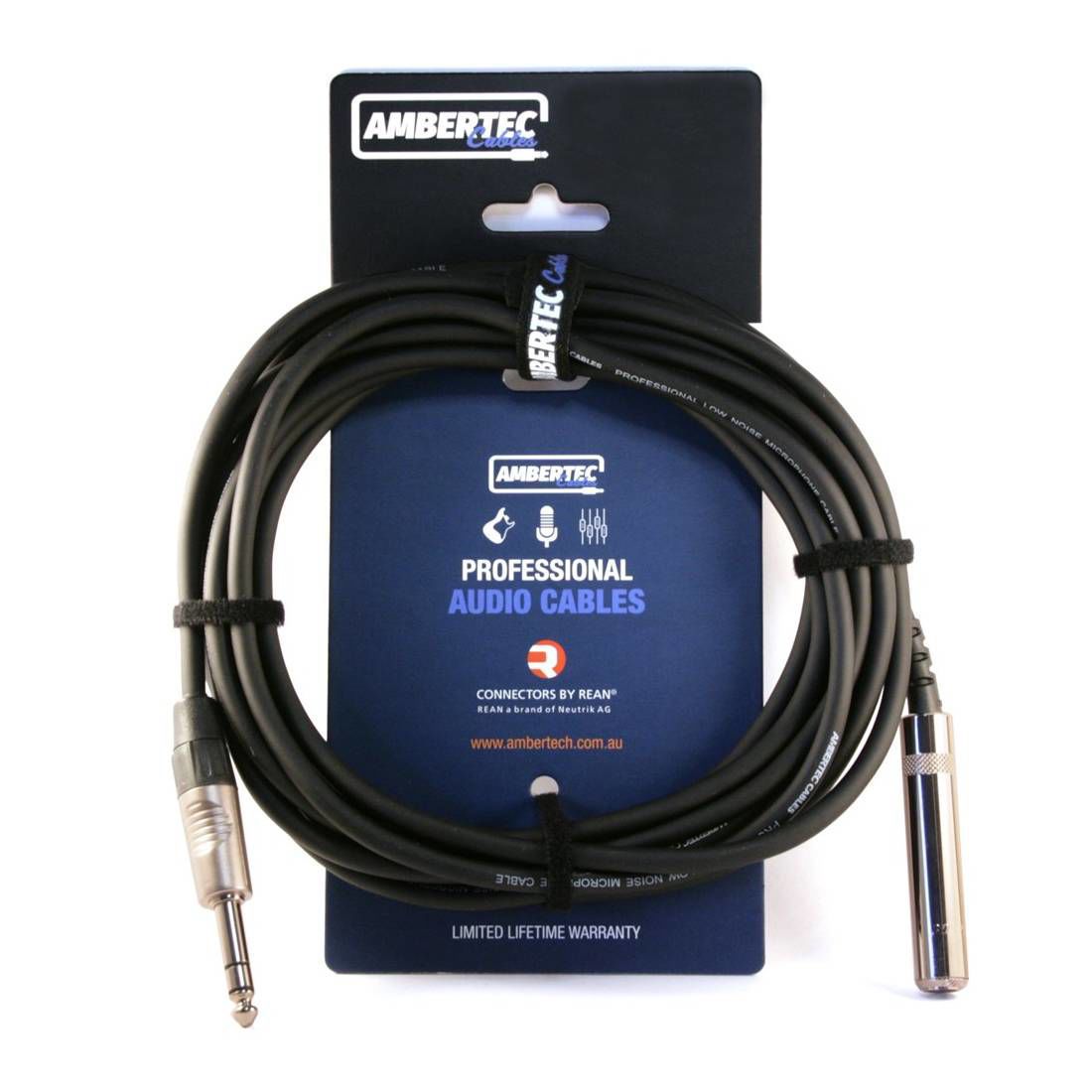 Ambertec Extension Cable REAN 6.35mm TRS Plug to 6.35mm TRS Socket 10m
