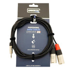 Ambertec Y Cable REAN 3.5mm TRS Plug - 2 x XLR Male 3m