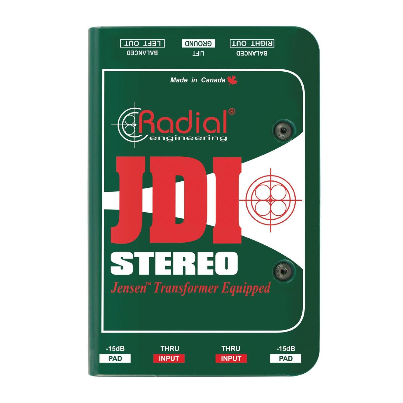 Radial JDI Stereo Jensen Equipped 2 Channel Passive Instrument Direct Box