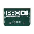 Radial Engineering ProDI 1-channel passive instrument direct box for live outboard audio setups, with XLR and instrument inputs.