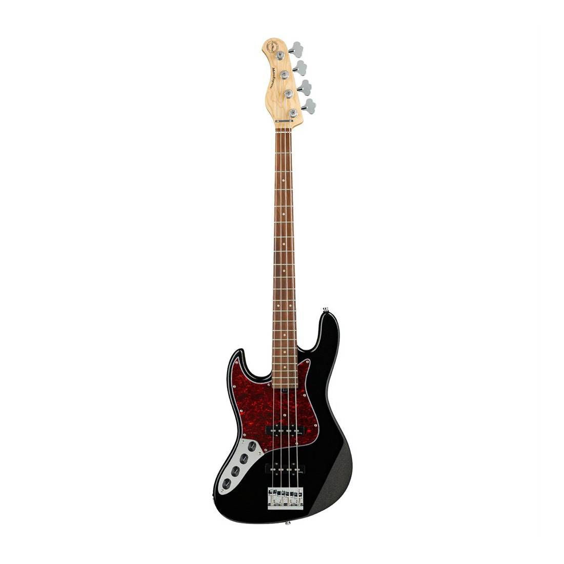 Sadowsky Vintage JJ 4-String Bass Guitar Left-Handed with Morado Neck in Solid Black High Polish