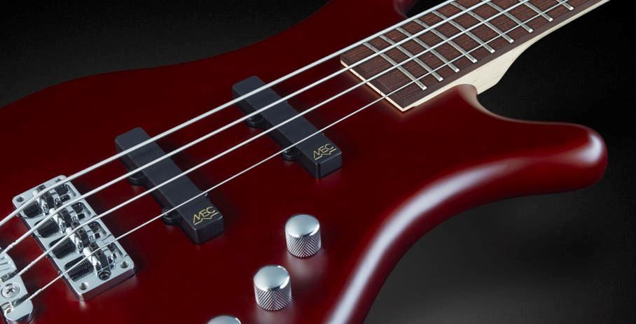 Warwick Corvette Basic 4-String Bass Guitar in Burgundy Red Transparent Satin