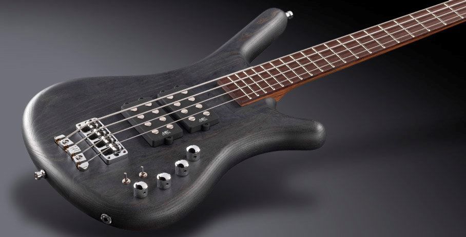 Warwick Teambuilt Pro Series Corvette 4-String Bass Guitar in Nirvana Black Transparent Satin