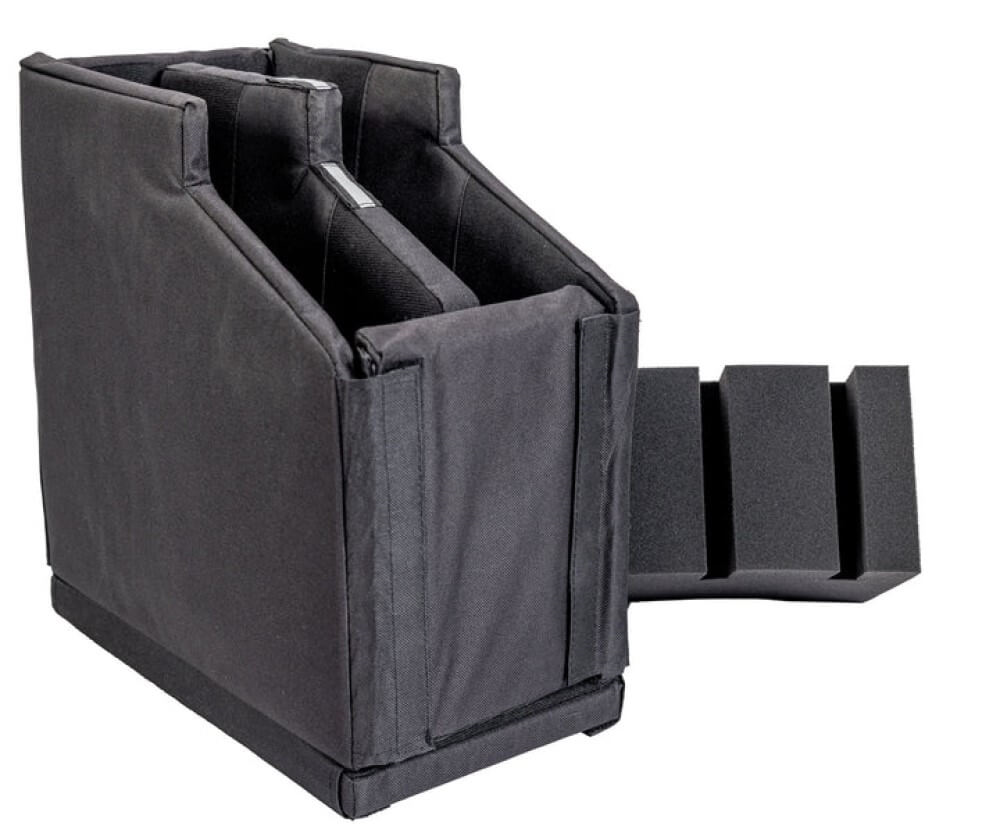 Enki AMG-2B Dual Electric Bass Guitar Case with Wheels and Removable Lid